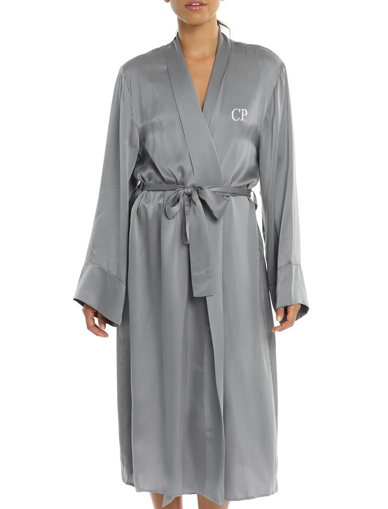 Papinelle | Pure Silk Long Robe in ...